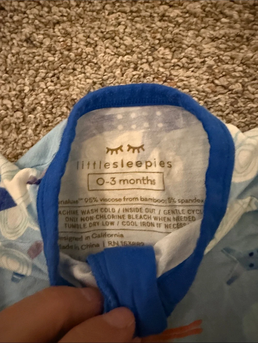 Little Sleepies Blue Airplane & Sleepy Heroes Footed Pajamas bundle 0-3 months